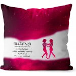 Impar Polštář Blíženci 22.5. 21.6. červený 40x40 – Hledejceny.cz