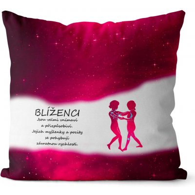 Impar Polštář Blíženci 22.5. 21.6. červený 40x40 – Hledejceny.cz