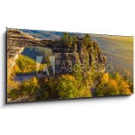 Obraz 1D panorama - 120 x 50 cm - Pravcicka Gate in autumn colors, Bohemian Saxon Switzerland, Czech Republic Pravčická brána v podzimních barvách, České saské Švýcarsko – Zbozi.Blesk.cz