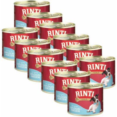Rinti Gold drůbeží srdce 12 x 185 g – Hledejceny.cz