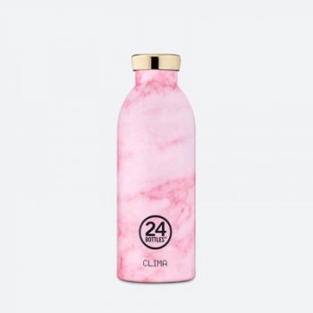 24 Bottles Nerezová termo láhev Clima Marble Pink 500 ml
