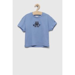 Tommy Hilfiger dětské bavlněné tričko KG0KG07437.74.122.9BYX modrá