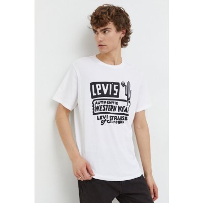 Levi's tričko s potiskem 22491 bílá – Zboží Mobilmania