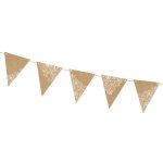 Party Deco Papírová vlaječková girlanda Kraft 210 cm – Zboží Dáma