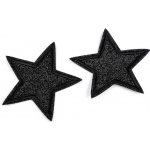 Pro Háčkování Nažehlovačka Hvězdička černá, 2 ks – Zboží Dáma