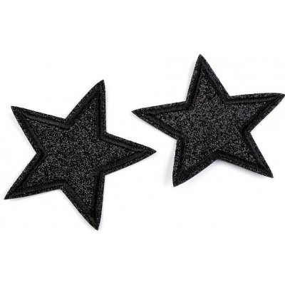 Pro Háčkování Nažehlovačka Hvězdička černá, 2 ks – Zboží Dáma