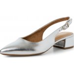 Tamaris dámské lodičky s prázdnou patou stříbrné – Sleviste.cz