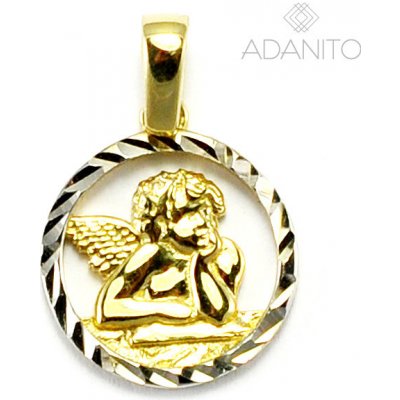 Adanito HLP0008GS Zlatý přívěsek anděl z kombinovaného zlata