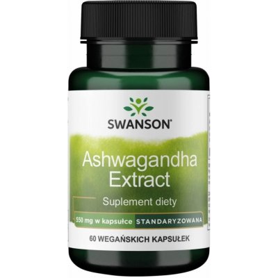 Swanson extrakt z ashwagandhy 550 mg 60 vegetariánských kapslí – Hledejceny.cz