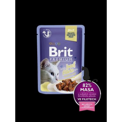 Brit Premium Cat Beef Fillets in Jelly for Adult Cats 85 g – Zboží Mobilmania
