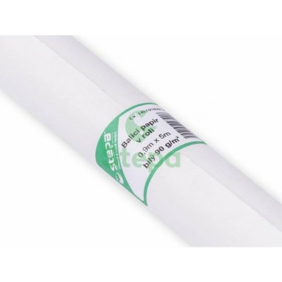 Balicí papír 90 g/m2 bílý role šíře 0,9 m/5 m – Sleviste.cz