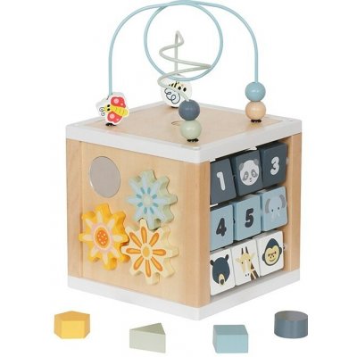 Baby Mix dřevěná multifunkční kostka Safari Montessori – Zboží Dáma