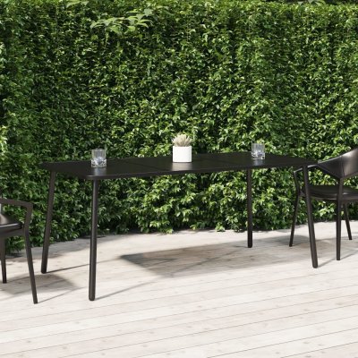 OMAXI 775117 Zahradní stolek antracitový 165 x 80 x 71 cm ocel – Hledejceny.cz