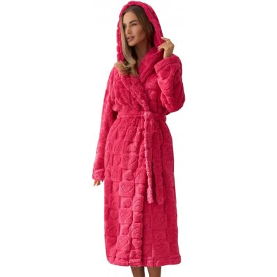 L&L dámský župan Valentine long raspberry malina Raspberry – Zboží Dáma