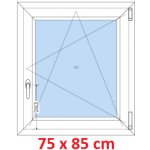 Soft Plastové okno 75x85 cm, otevíravé a sklopné, AnthrazitGrau – Sleviste.cz