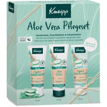 Kneipp Aloe Vera sprchový gel 75 ml + tělové mléko 75 ml + krém na ruce 75 ml dárková sada