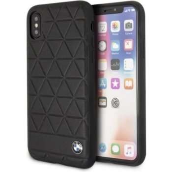 Pouzdro BMW Hexagon Leather Hard Case iPhone X černé