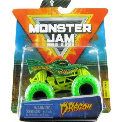 Monster Jam Dragon Sběratelská Die-Cast auta zelený 1:64 – Zboží Mobilmania