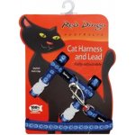 Red Dingo postroj s vodítkem pro kočky Cosmos Blue 12 mm – Sleviste.cz