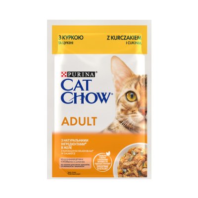 Cat Chow Adult Kuře s cuketou v želé 85 g