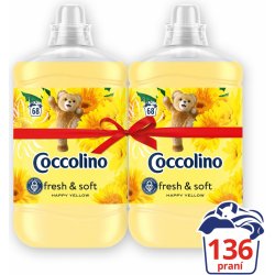 Coccolino Happy Yellow aviváž Fresh ‎& Soft 2 x 1,7 l 136 PD