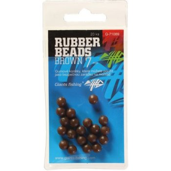 Giants Fishing Gumové Kuličky Rubber Beads Transparent Brown 4mm