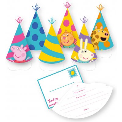 Amscan Párty pozvánky - čepičky Prasátko Peppa – Hledejceny.cz