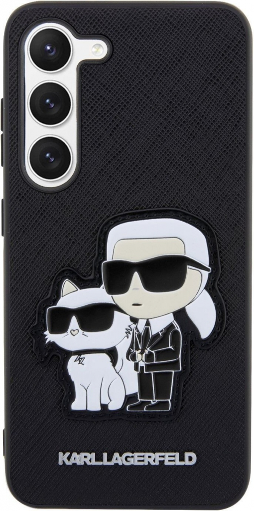 Pouzdro Karl Lagerfeld PU Saffiano Karl and Choupette NFT Samsung Galaxy S23 černé
