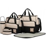 Miss Lulu Set tečkovaný s podložkou černý – Zboží Dáma