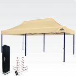 BRIMO Nepromokavý párty stan 3x6m bez 3 stěn Béžová S. Ocel eco – Zboží Mobilmania