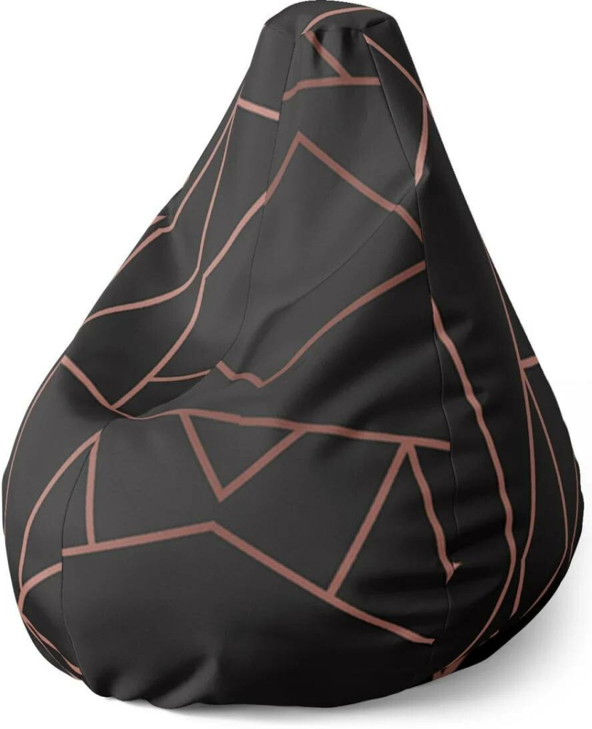 Sablio Sedací vak Pear Růžové obrazce 70 x 95 x 15 cm