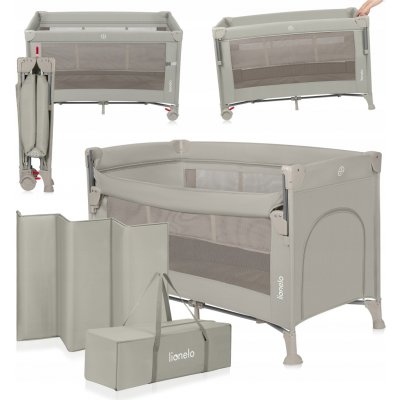 Lionelo Postýlka cestovní Ellen 3v1 Beige Sand – Zboží Mobilmania