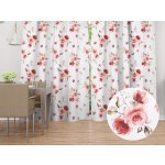 Biante Dekorační závěs TF-023 Červené růže na bílém 140x190 cm – Hledejceny.cz