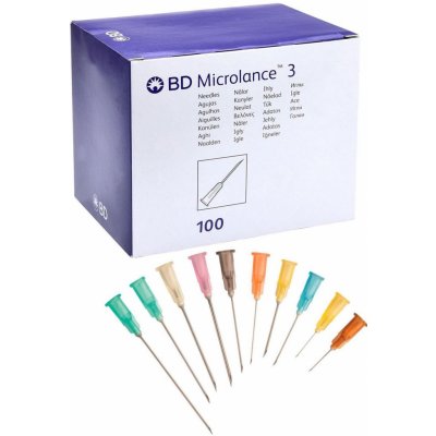BD Microlance injekční jehla 18 G 1,2 x 40 mm růžová 100 ks