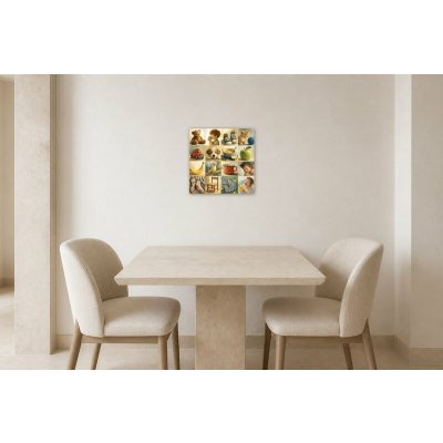 Obraz na plátně – Koláž prvních slov s dětskými motivy 30 × 30 cm – Hledejceny.cz