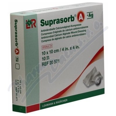 Lohmann&Rauscher Krytí Suprasorb A+Ag 10 x 10 cm sterilní 10 ks – Zbozi.Blesk.cz