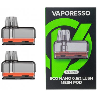Vaporesso Eco Nano POD cartridge 6ml 0,6 ohm 2 ks – Hledejceny.cz