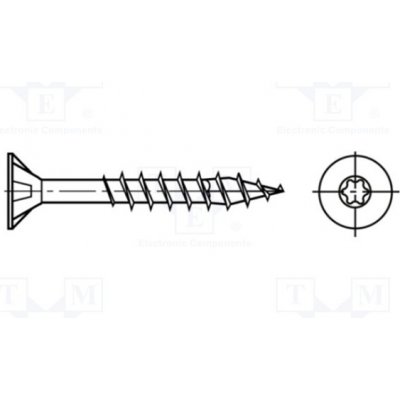BOSSARD 3062724 Vrut; do dřeva; 4,5x40; Hlava: kuželová; Torx®; TX20; SPAX® – Hledejceny.cz