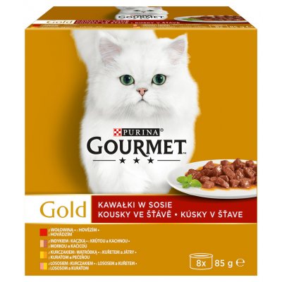 Gourmet Gold Mltp kočka kousky ve šťávě 8 x 85 g