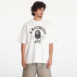 A Bathing Ape Screen Print College Relaxed Fit Short Sleeve Tee Ivory