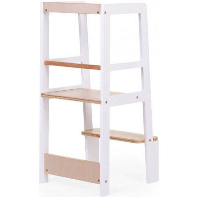 Childhome Židle Learning Tower přírodní 90 x 40 x 41 cm bílá dřevěný design – Zboží Dáma