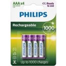 Baterie nabíjecí Philips AAA 1000mAh 4ks R03B4RTU10/10