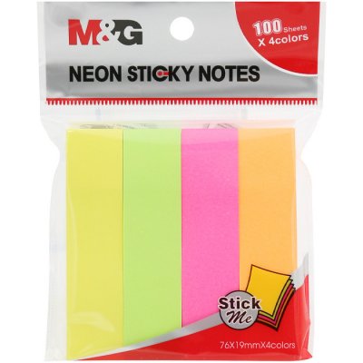 M&G Sada lepících bločků M&G 19x76 cm - 4 neonové barvy 455900 – Hledejceny.cz