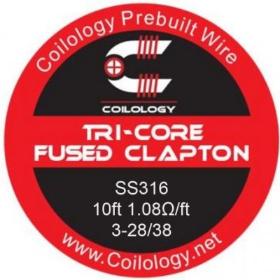 Coilology Tri-Core Fused Clapton odporový drát SS316 28/38 – Zboží Dáma