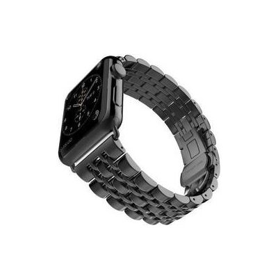 WG klasik, kovový, na Apple Watch 42/44/45/49 mm + adapter černý 10569 – Zboží Mobilmania