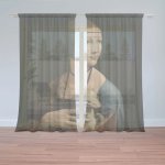 Sablio Záclony Dáma s hranostajem - Leonardo da Vinci: 2ks 150x250cm – Hledejceny.cz
