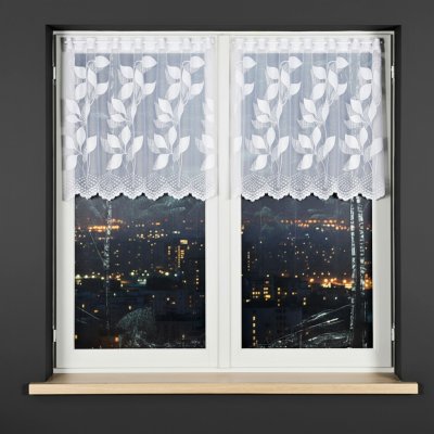 Dekorační metrážová vitrážová záclona OLGA bílá výška 70 cm MyBestHome – Zboží Mobilmania