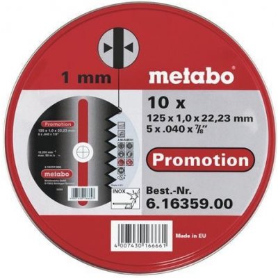 Metabo Promotion řezný kotouč 125 x 1,0 mm 616359000 10 ks