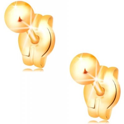 Šperky Eshop náušnice ve žlutém zlatě kuličky S1GG17.29 – Zboží Mobilmania