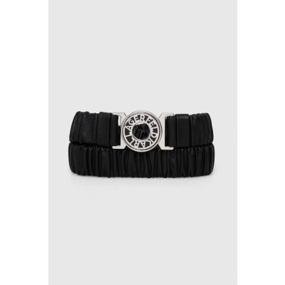 Karl Lagerfeld kožený pásek dámský černá 241W3103 – Zboží Dáma